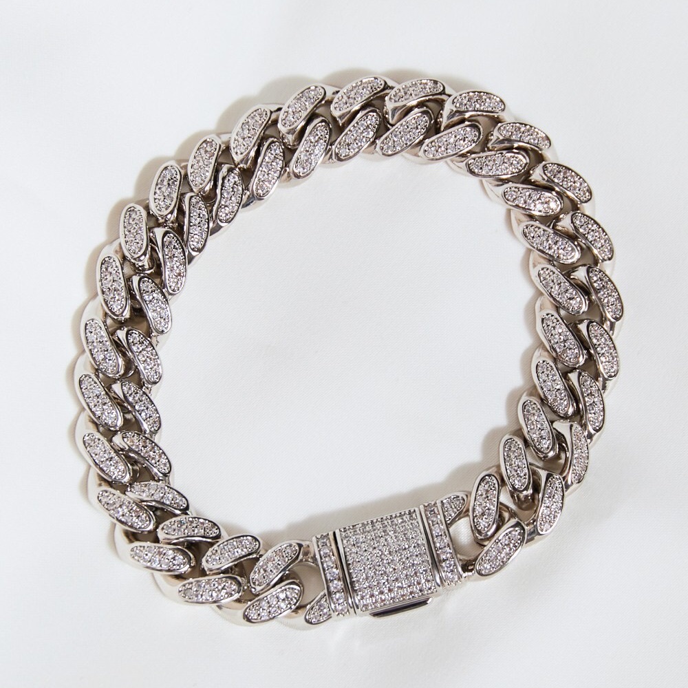 Chunky Rhinestone Bracelet New With Tags Slver